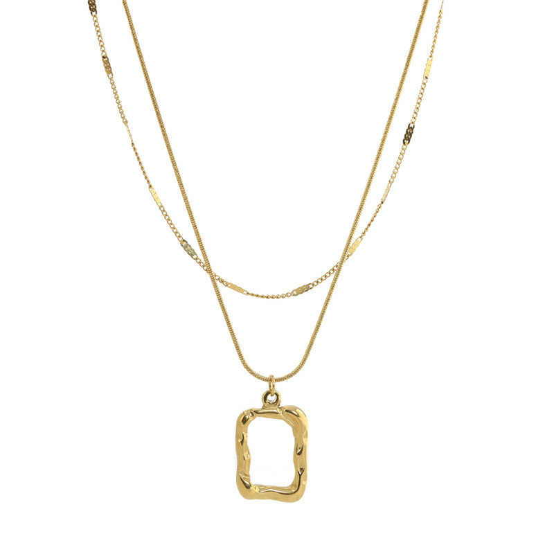 Double Layered Necklace Long Sweater Chain - Image 2