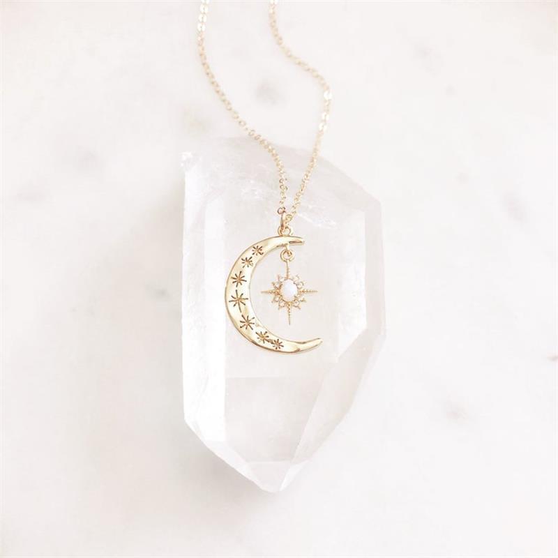 Opal Star Moon Necklace - Image 5