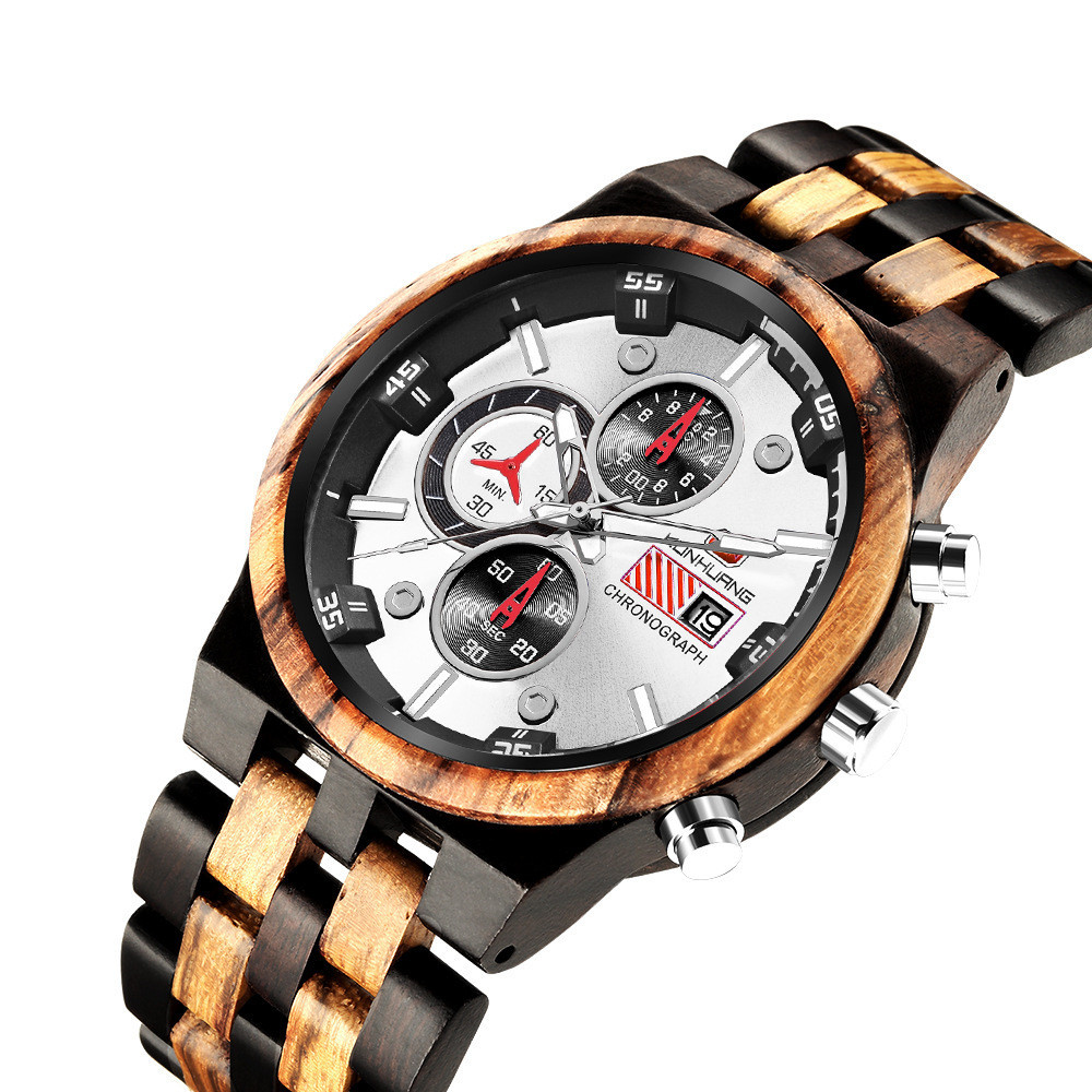 Luminous Quartz Wood Watch - Image 2