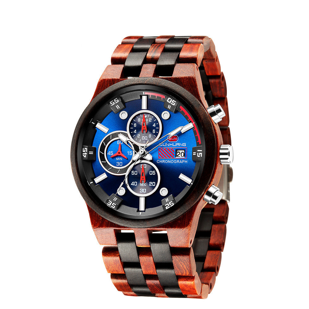 Luminous Quartz Wood Watch - Image 4