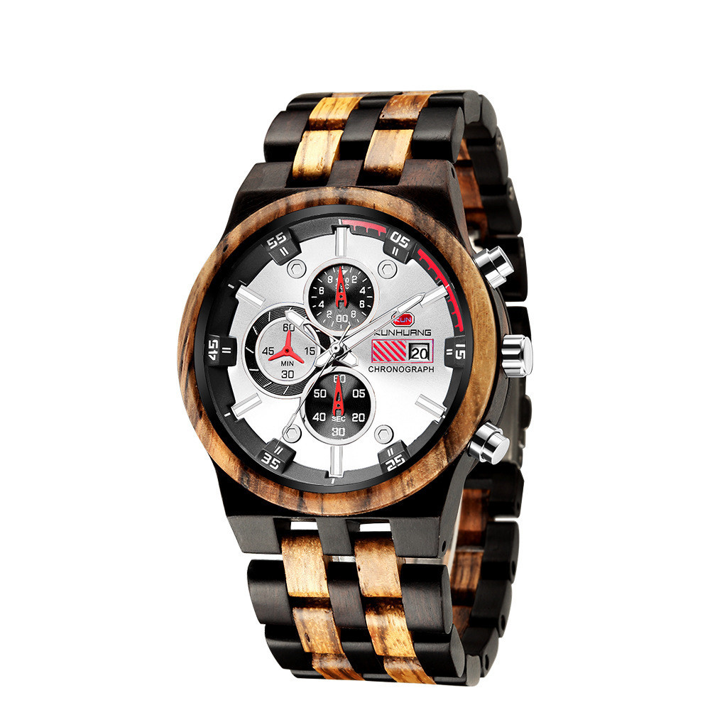 Luminous Quartz Wood Watch - Image 5