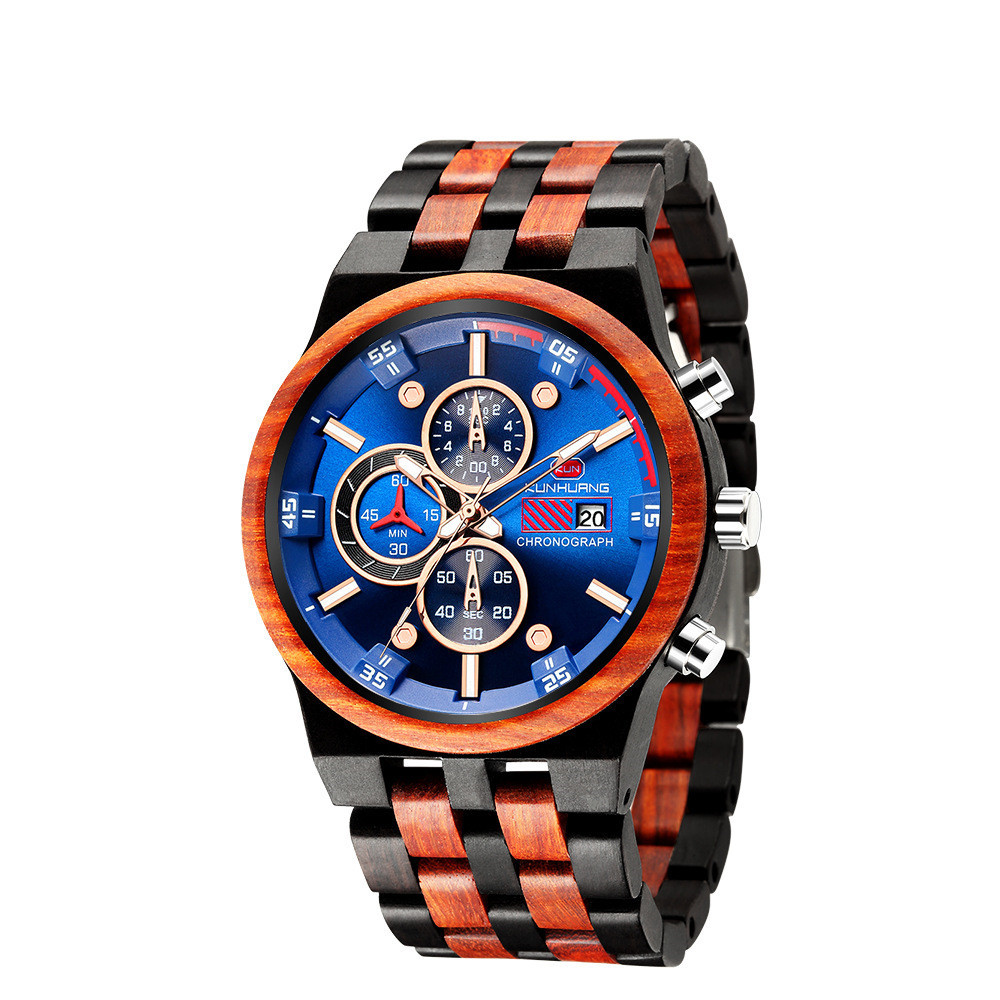 Luminous Quartz Wood Watch - Image 3