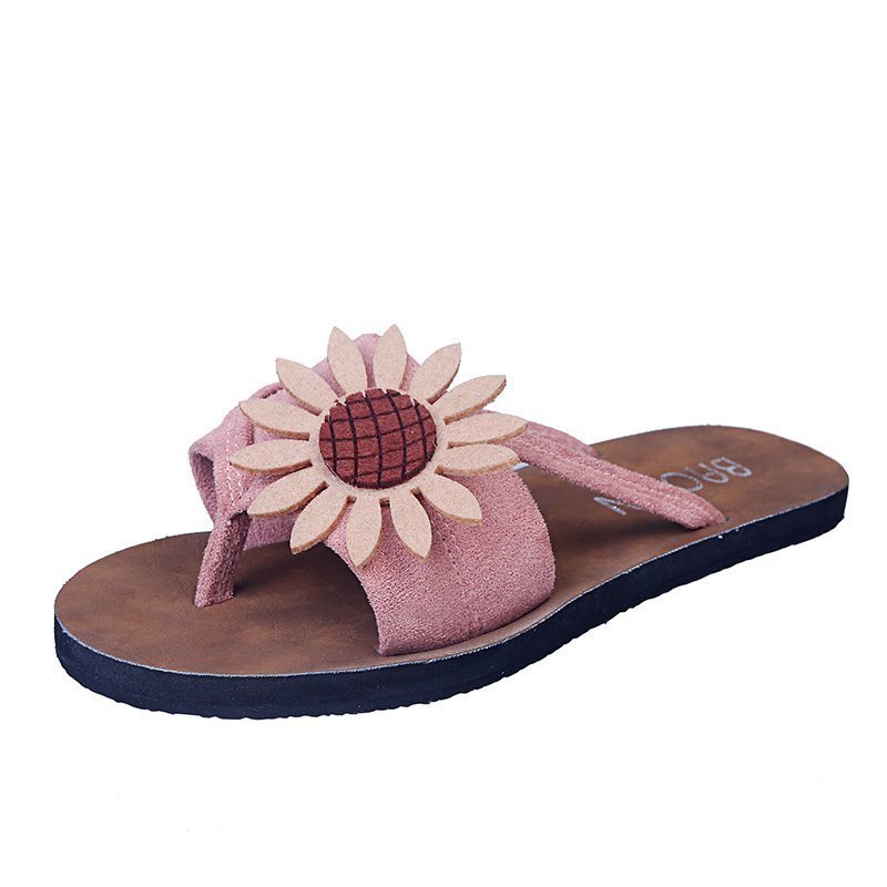 Women Flat Non Slip Flower Flip Flops - Image 6