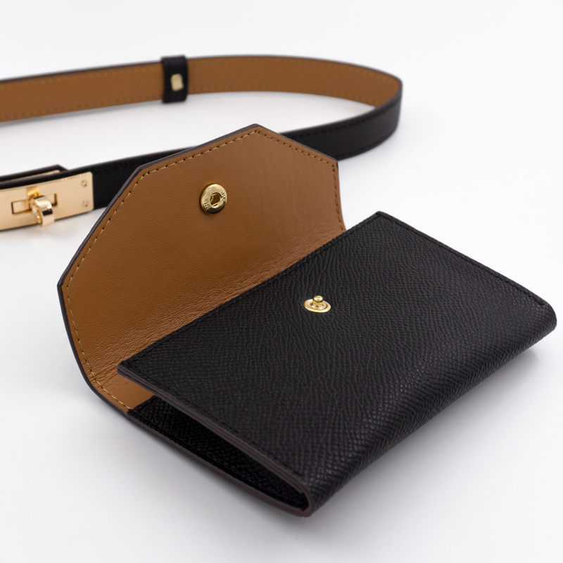 Lychee Cowhide Waist Belt With Bag - Image 4