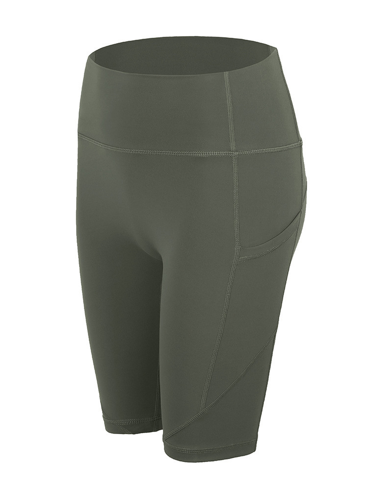 Pure Color High Elastic Fitness Yoga Shorts - Image 5