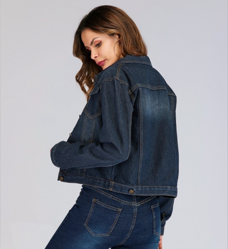Women's Short Loose Slim Denim Jacket - Image 2
