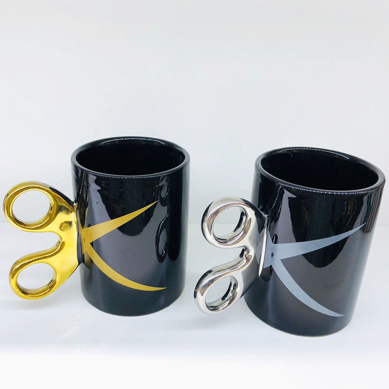 Personalized Ceramic Scissor Handle Mug