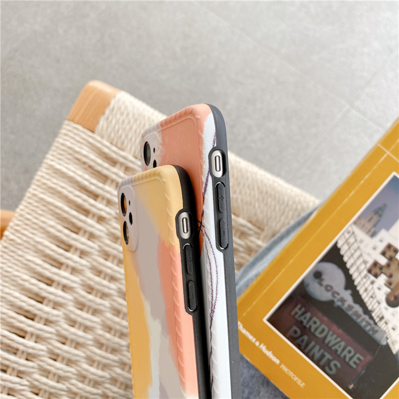 Geometric Contrast Morandi Phone Case - Image 3