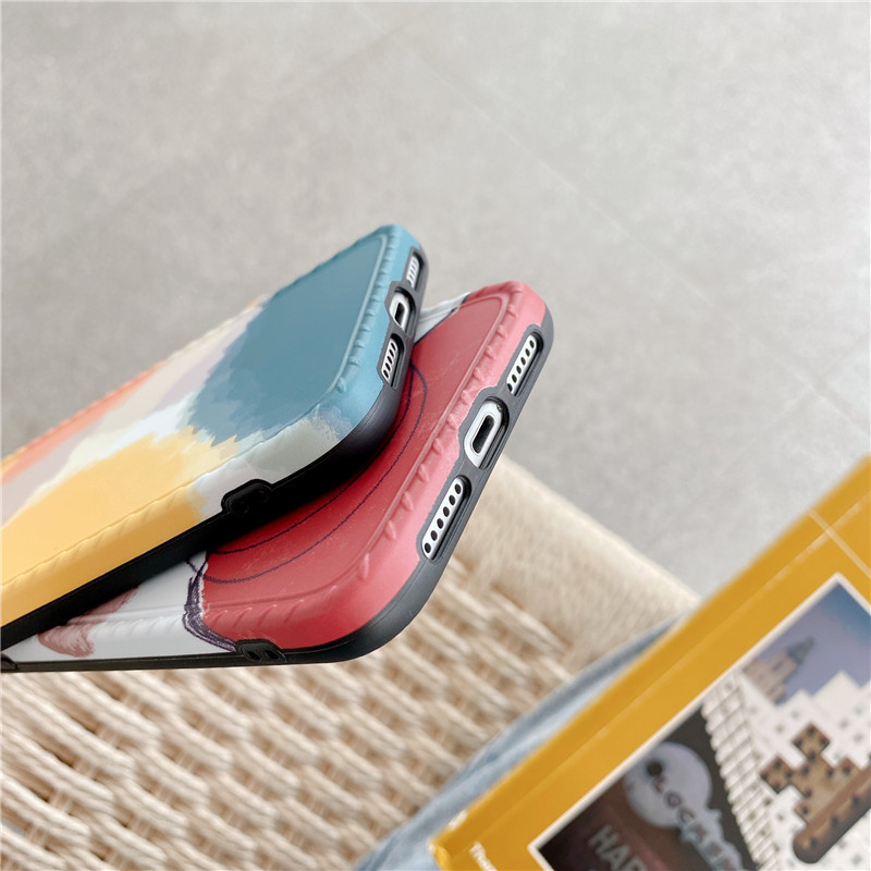 Geometric Contrast Morandi Phone Case - Image 2