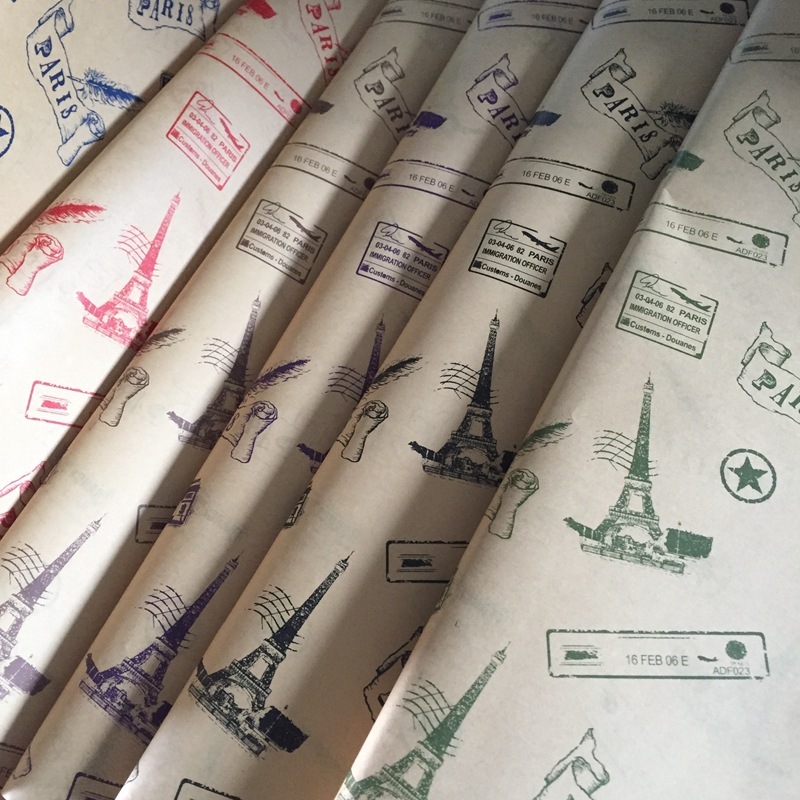 English Newspaper Cartoon Wrapping Paper