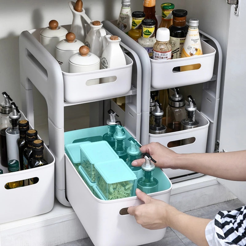 2 Tier Kitchen Cabinet Storage Box