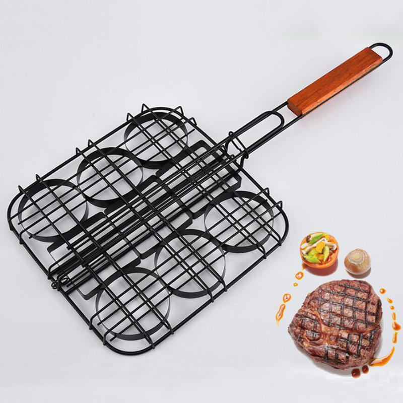 Non-Stick Hamburger Grill Basket Tool