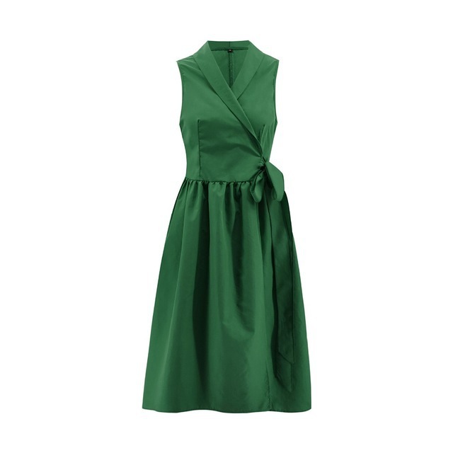 Casual Sleeveless Dies Midi Dress - Image 3