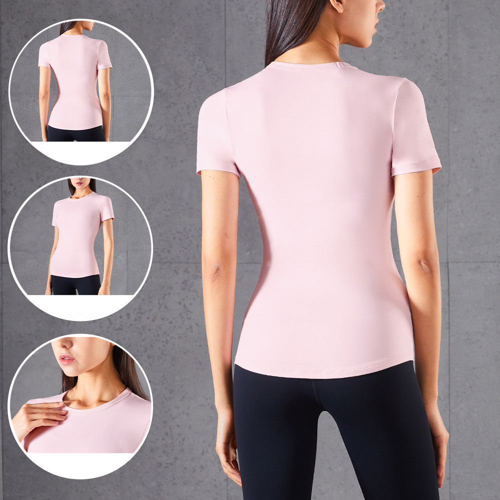 Short-Sleeved Yoga Slim Sports Tops - Image 2