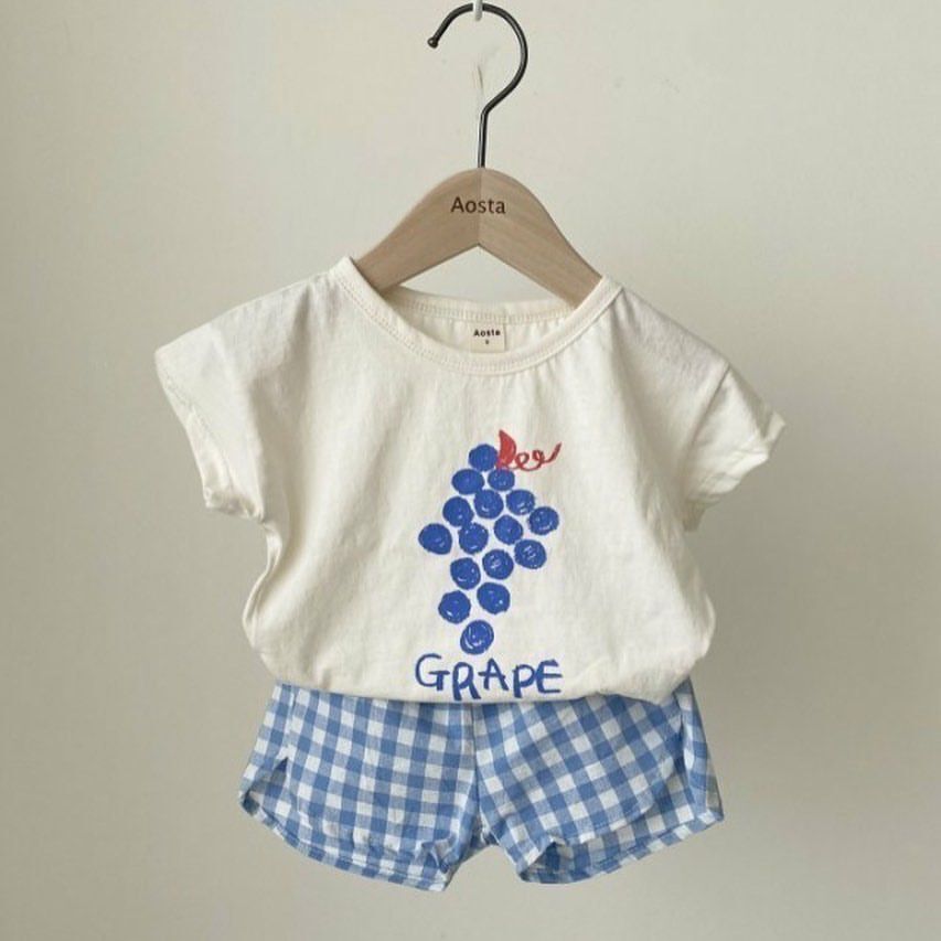 Happy Fruit Short-Sleeved Plaid Suit - Image 6