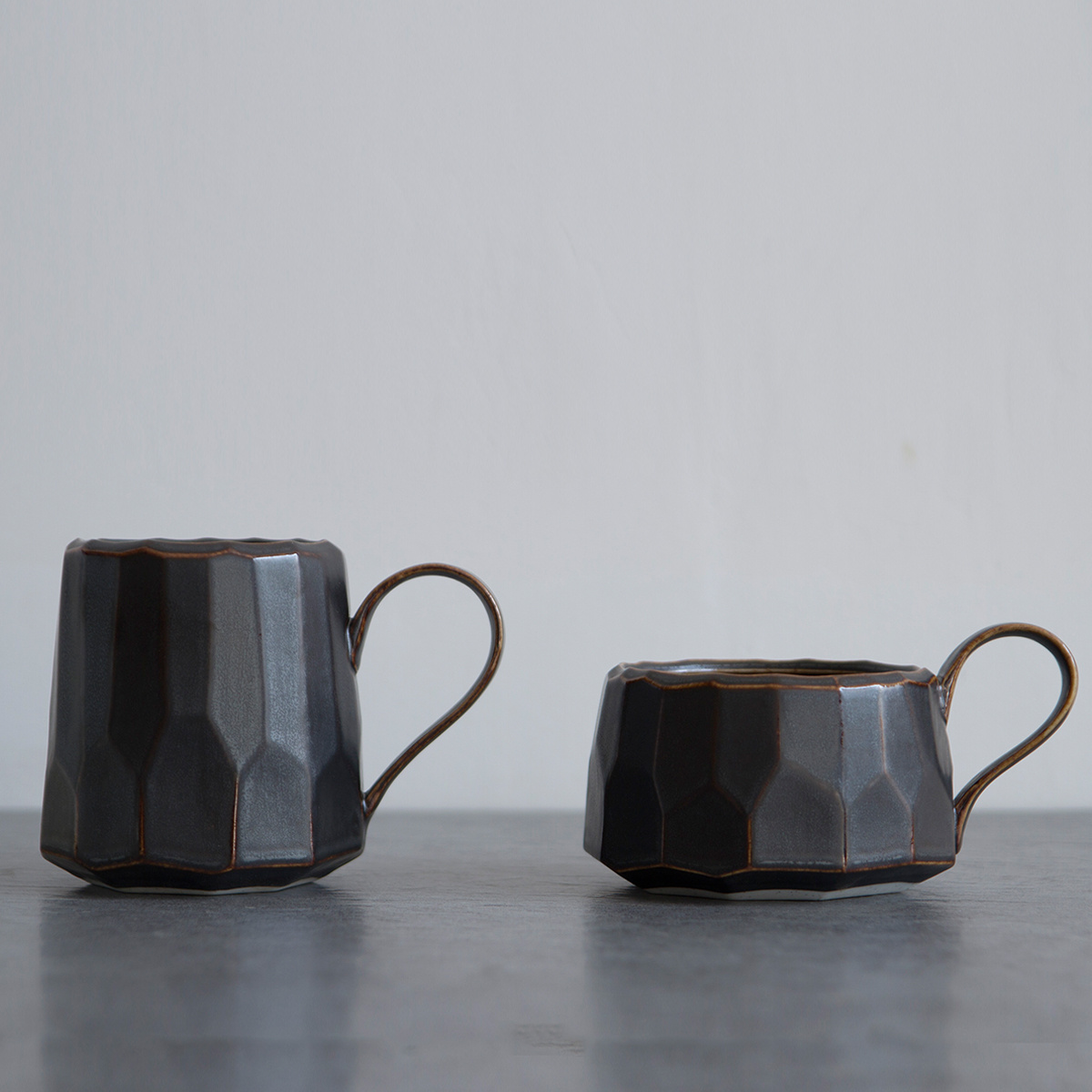Irregular Black And White Personality Shape Mug