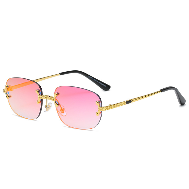 Metal Frameless Square Sunglasses - Image 9