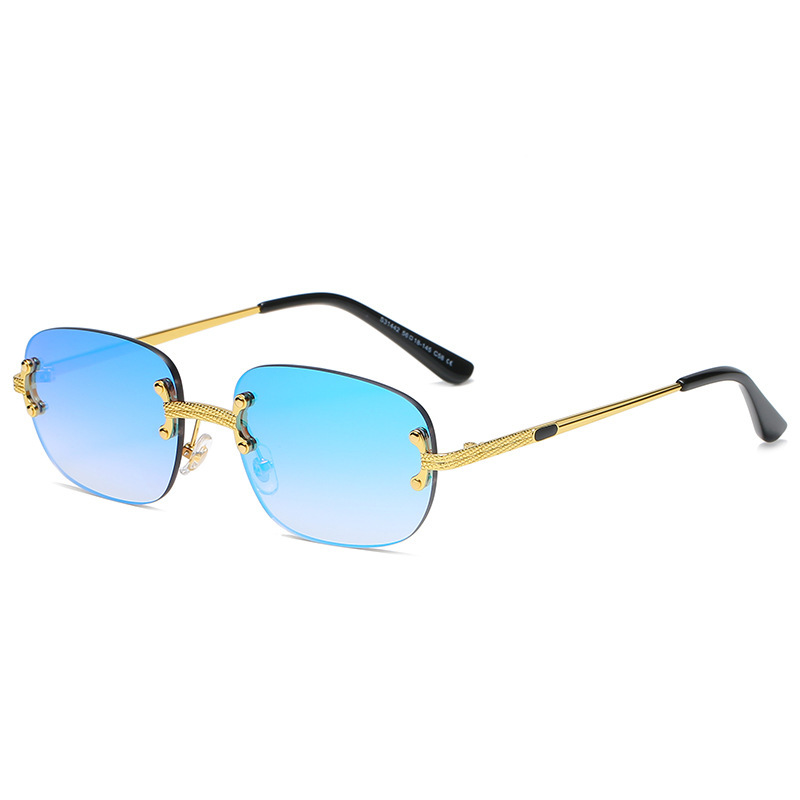 Metal Frameless Square Sunglasses - Image 8