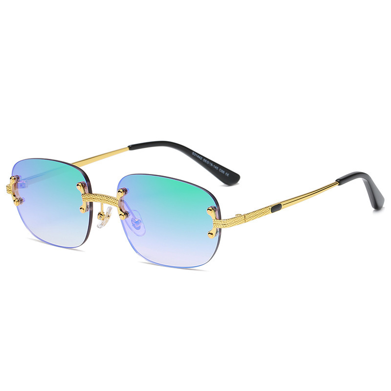 Metal Frameless Square Sunglasses - Image 6