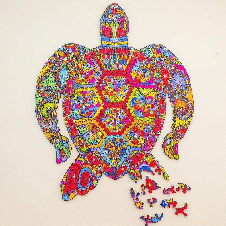 DIY Colorful Animal Shaped Wooden Jigsaw Puzzles