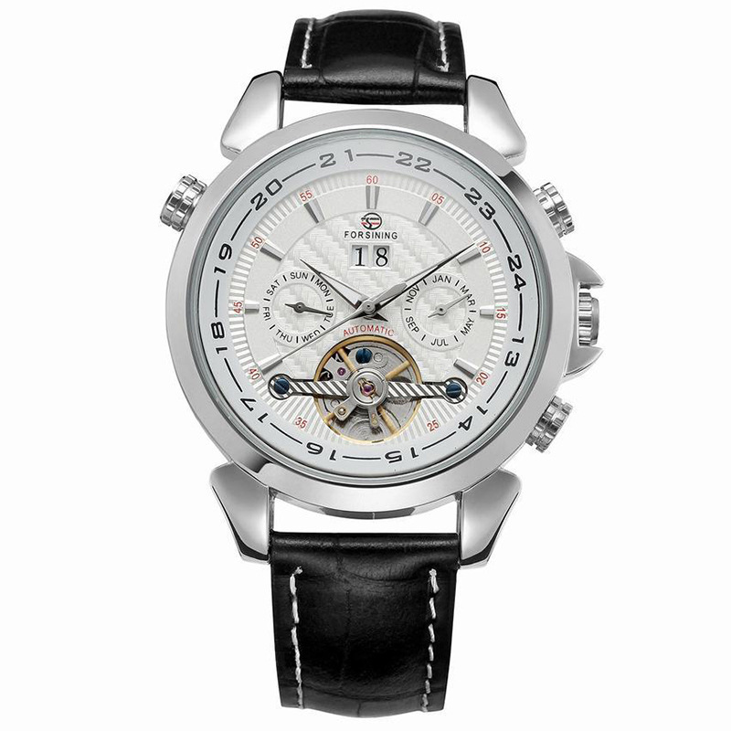 Luxury Tourbillion Design Genuine Leather Watch - Image 2