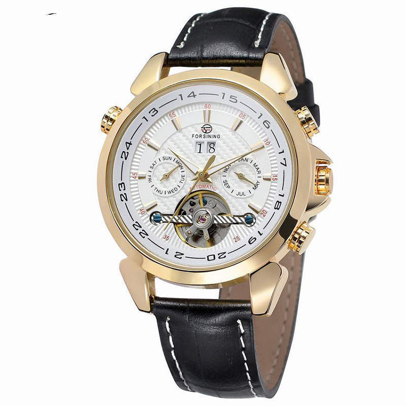 Luxury Tourbillion Design Genuine Leather Watch - Image 3