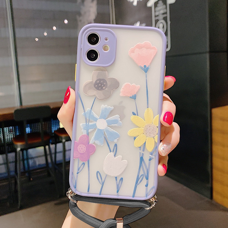 Lavender Floral Lanyard Phone Case - Image 6