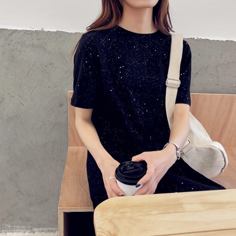 Starry Sky Sparkling Chiffon Dress - Image 3