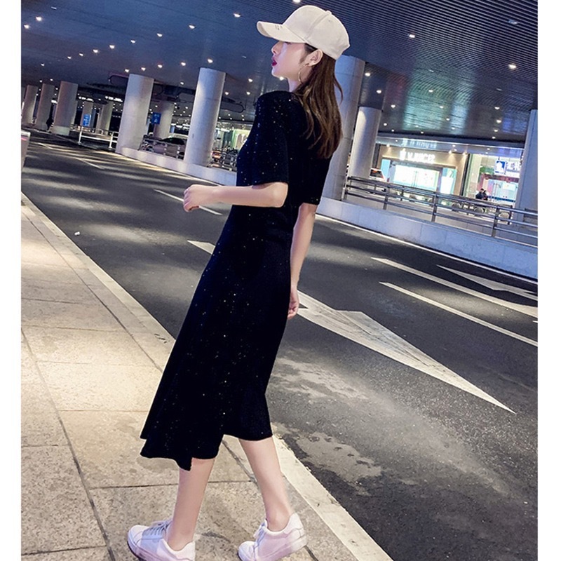 Starry Sky Sparkling Chiffon Dress - Image 7
