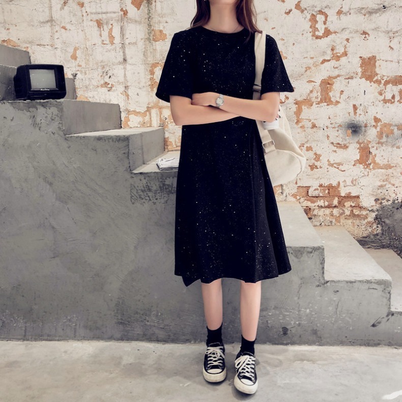 Starry Sky Sparkling Chiffon Dress