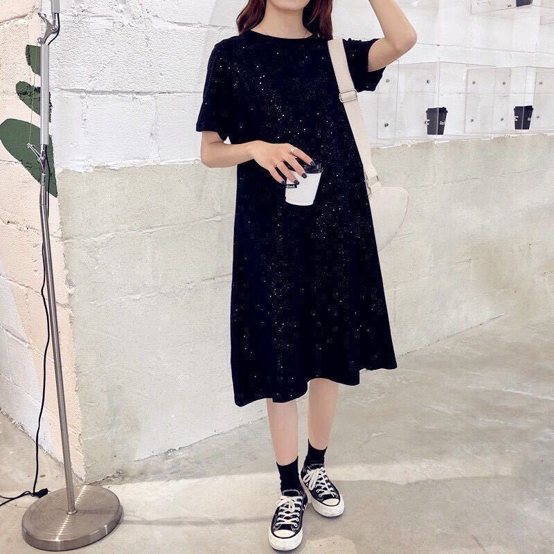 Starry Sky Sparkling Chiffon Dress - Image 4