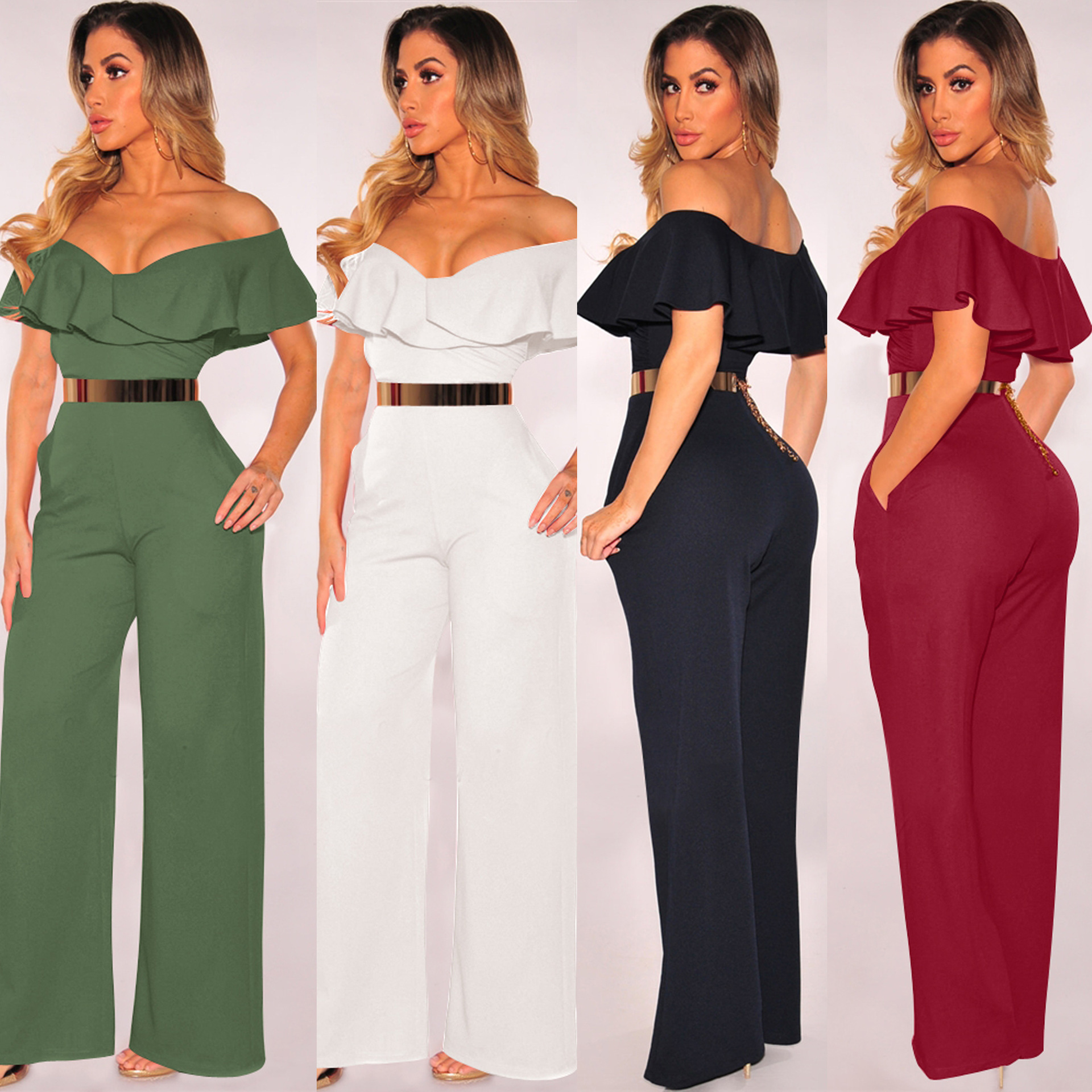 Women's Sexy Falbala Jumpsuits