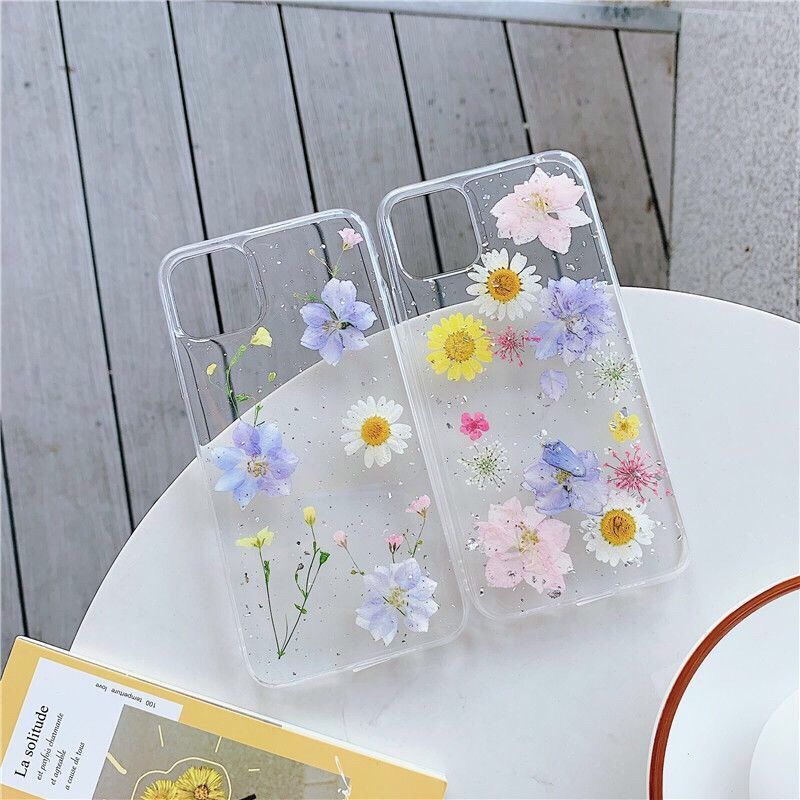 Real Dry Pressed Glitter Flower Phone Case - Image 8
