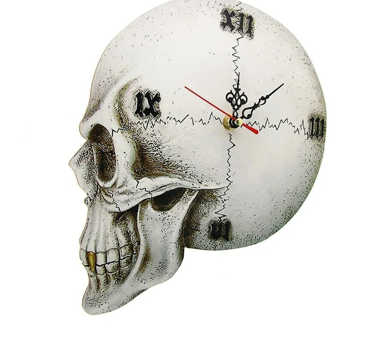 Crypt Skull Wall Clock