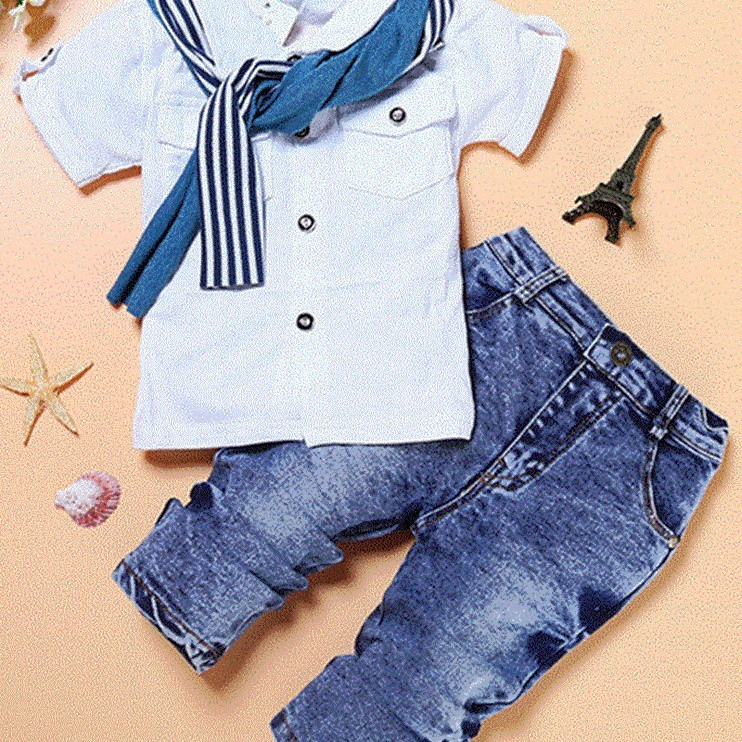 Boys Jeans & Shirt Clothing Suit