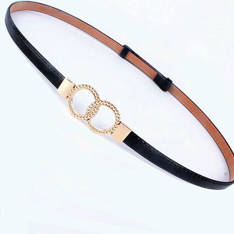 Double Loop Round Buckle Belt