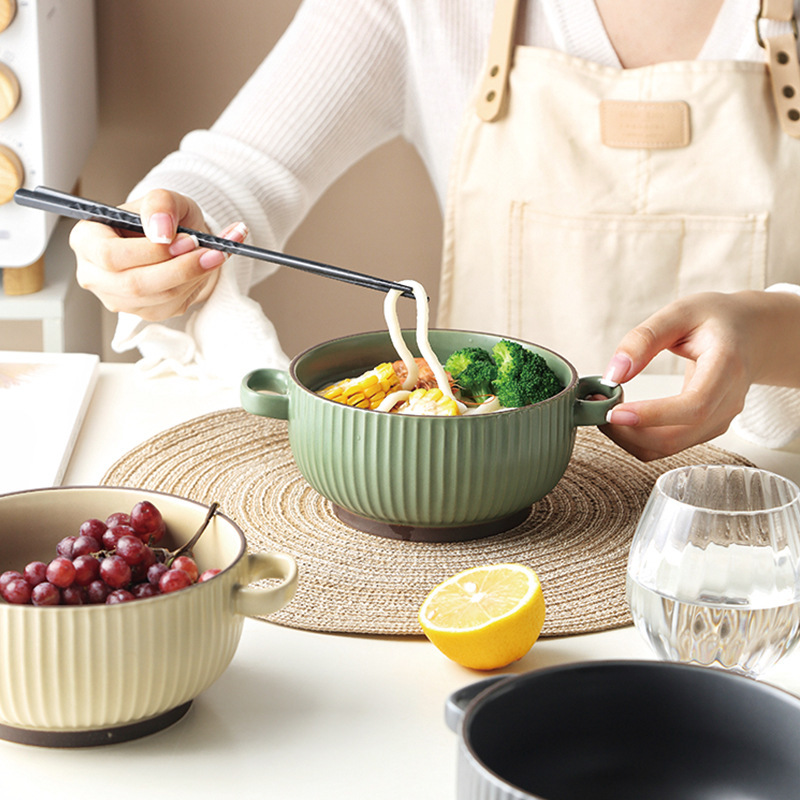 Household Binaural Large Noodle Soup Bowl - Image 3
