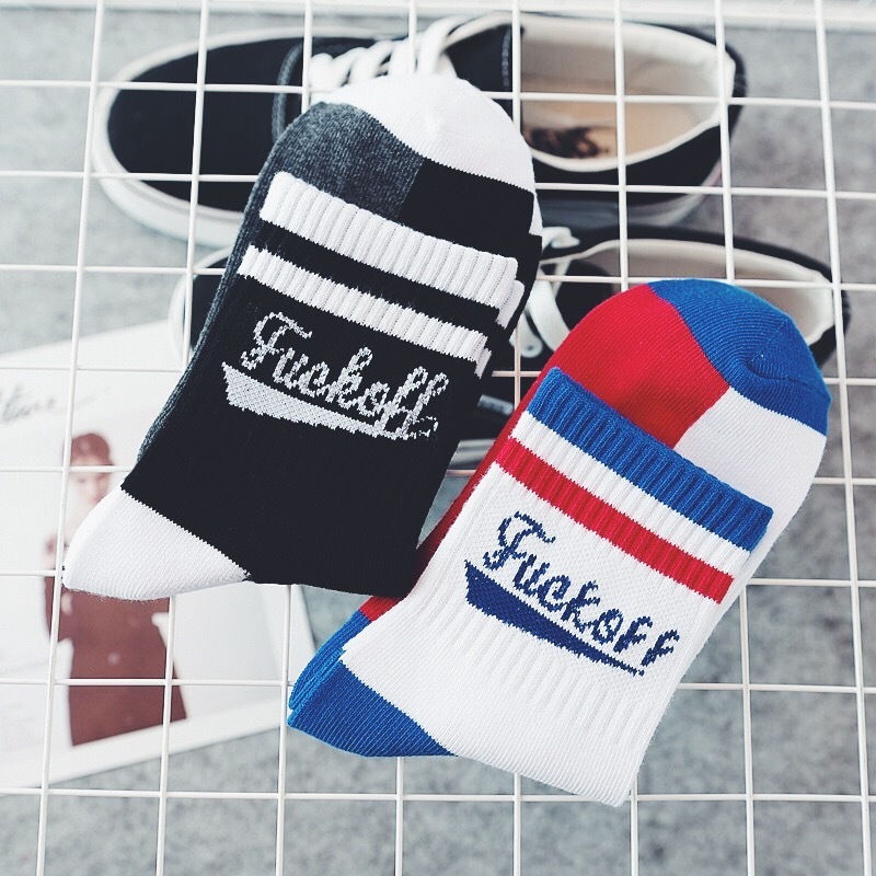 Men Funny Colorful Crew Cotton Socks