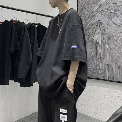 Round Neck Street Waffle T-Shirt - Image 4