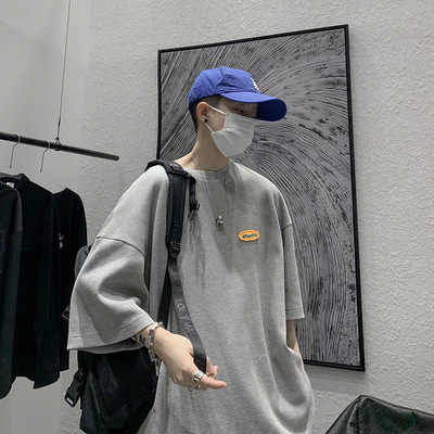 Round Neck Street Waffle T-Shirt - Image 3
