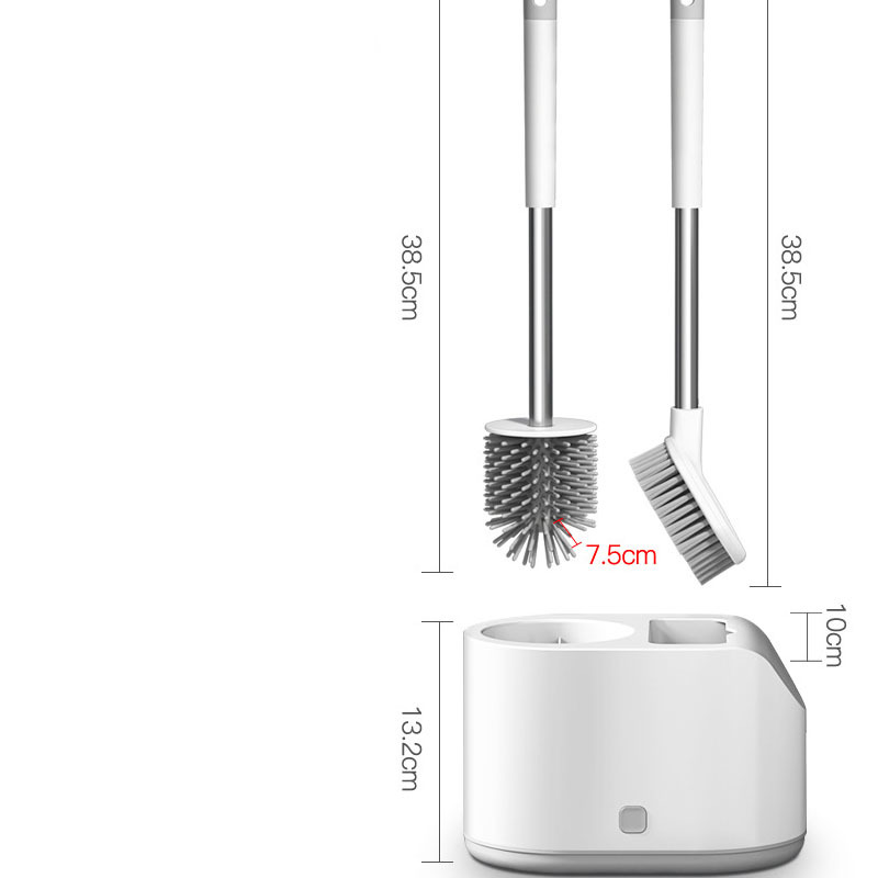 Silicone Long Handle Bathroom Toilet Brush - Image 3