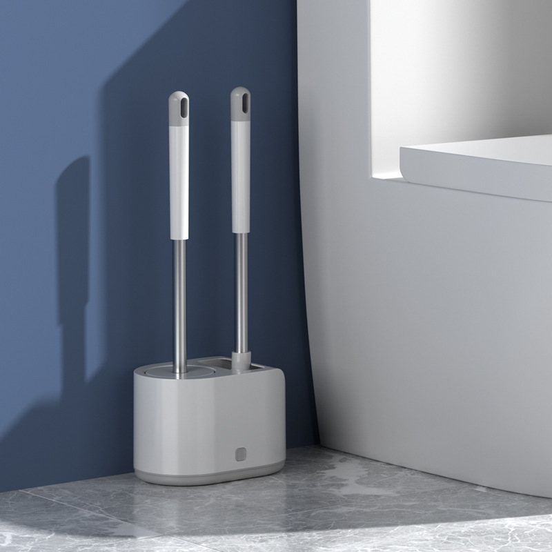 Silicone Long Handle Bathroom Toilet Brush - Image 4