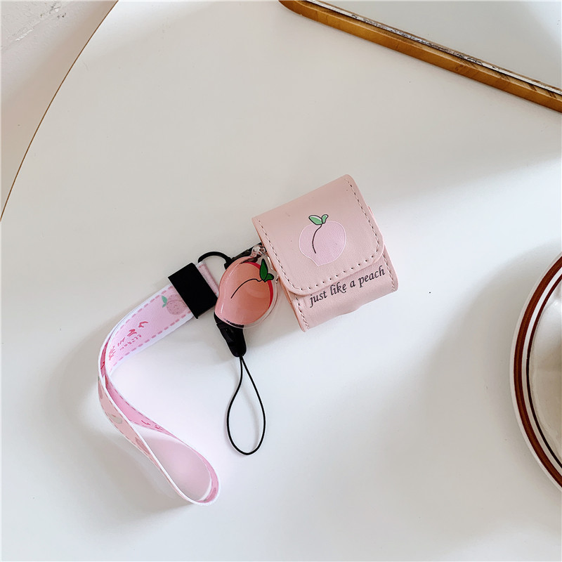 Leather Case Fruit Orange Peach Soft