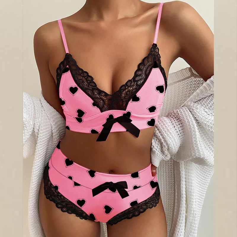 Lace Suspenders Three-Point Lingerie - Image 4