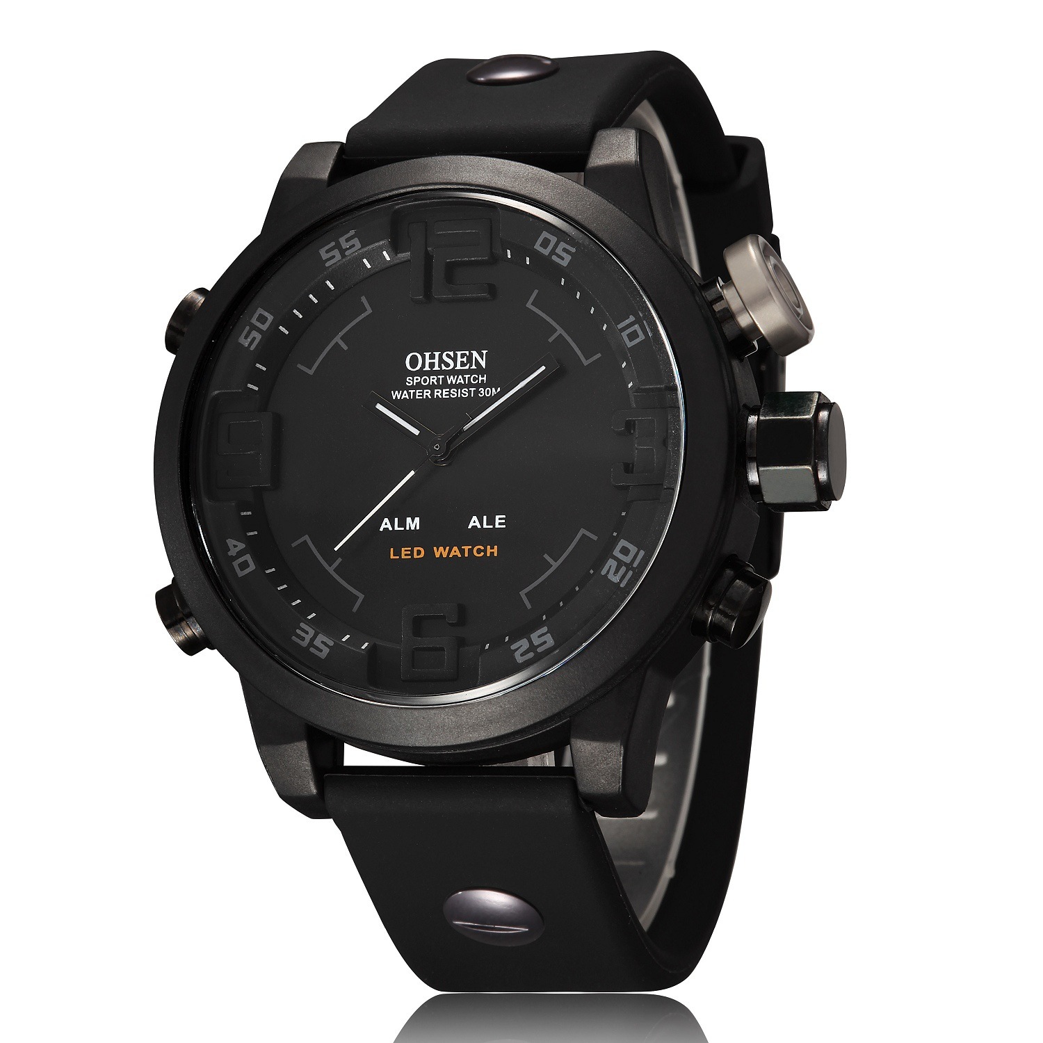 Dual Display LED Silicone Electronic Watch