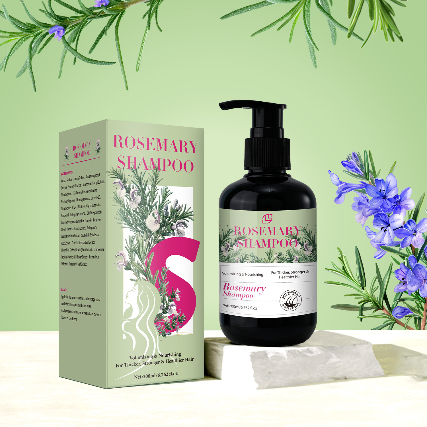 200ml Rosemary Cleansing And Moisturizing Shampoo