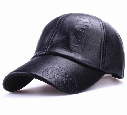 Outdoor Leather Embossed Baseball Cap