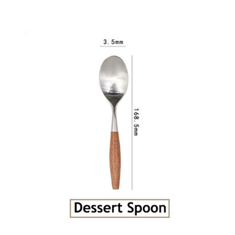 Stainless Steel Log Handle Cutlery Set - Image 4