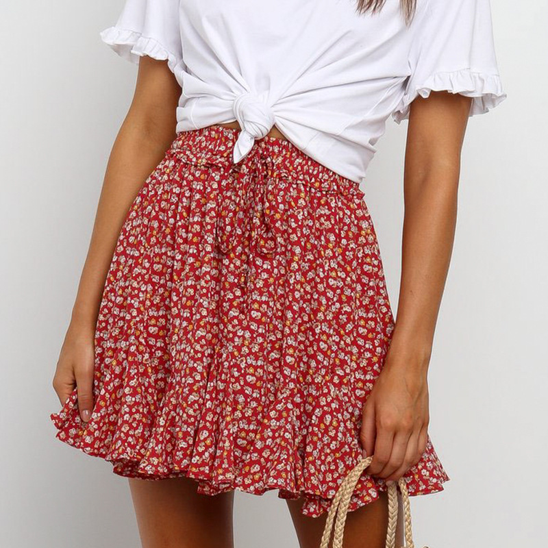 Floral Printed Lace Skirt
