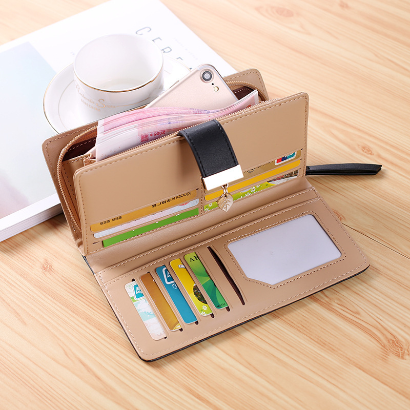 Women Long Wallet Gold Hollow Purse